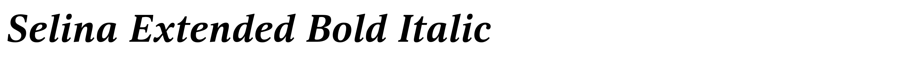 Selina Extended Bold Italic